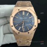 APS Factory Swiss Made Audemars Piguet Replica Watch 15400 Rose Gold Blue Dial